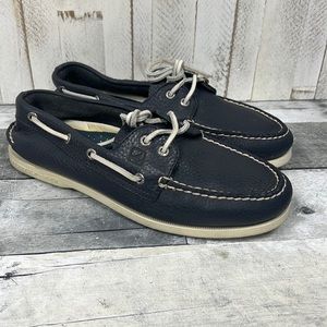 Sperry Top-Sider Navy Leather Boat Shoes Size 9